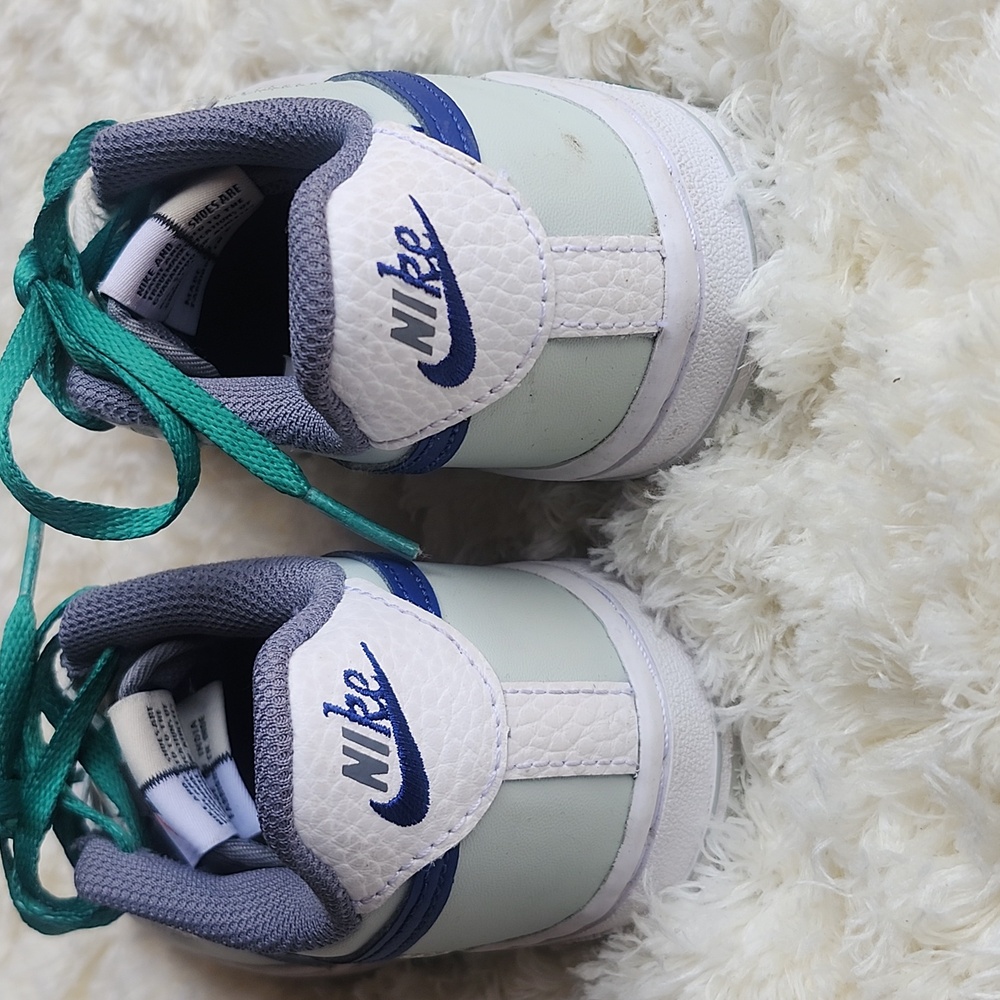 Nike Kids' Casual White & Mint Green Sneakers - Picture 3 of 6
